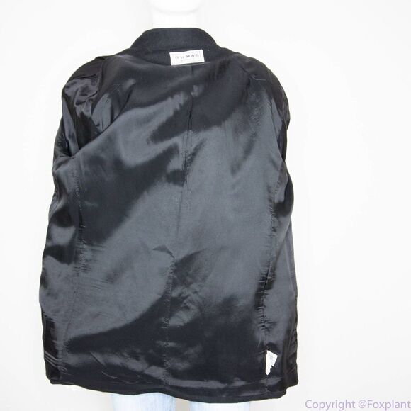 Vintage Dumas women's 100% Wool USA‎ made black blazer jacket, size 14 - Picture 13 of 16